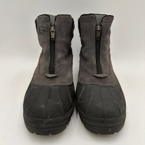 Sorel Men\'s Grey Leather Barn Zip Boot Thinsulate Size 8